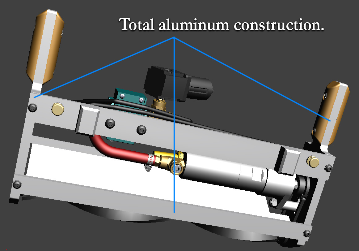 Total aluminum construction — the QuickPlane frame is built entirely of aluminum.